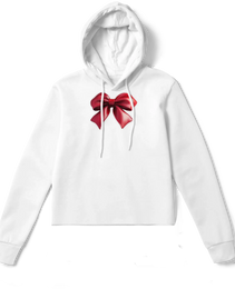 Satin Bow Hoodie – Effortless Holiday Elegance