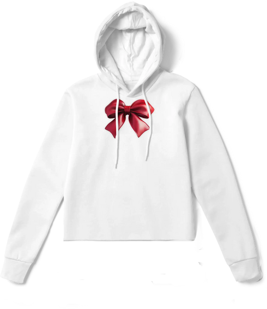 Satin Bow Hoodie – Effortless Holiday Elegance