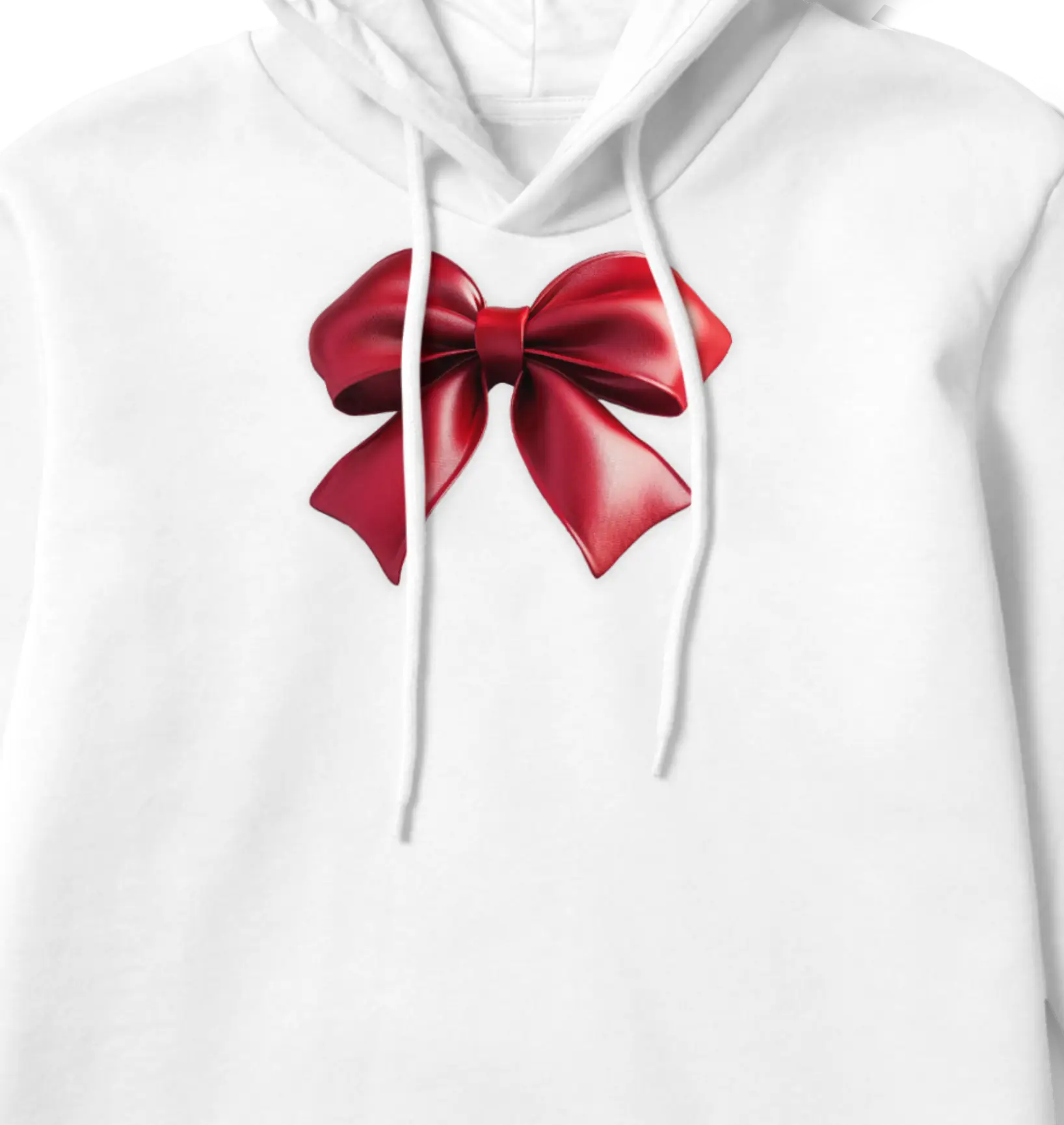 Satin Bow Hoodie – Effortless Holiday Elegance